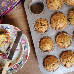 amanda brooks farm from home raspberry corn muffin